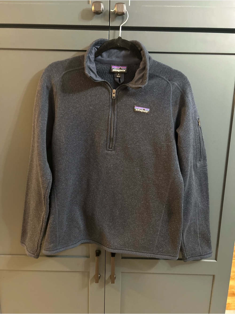 Patagonia Men's Better Sweater Quarter Zip Pullover - Navy size M